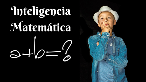 niño con sombrero en posición pensativa junto a operación matemática a+b=?